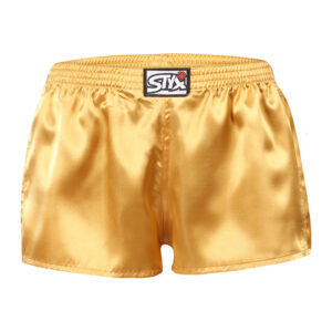 Dámské trenky Styx klasická guma saténové zlaté (L685) 3XL