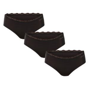 3PACK dámské kalhotky Calvin Klein černé (QD5302-UB1) XS