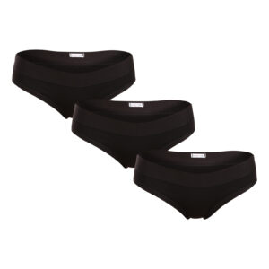 3PACK dámské kalhotky Lovelygirl černé (4999-black) S