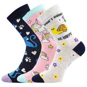3PACK dětské ponožky Boma vícebarevné (057-21-43 16/XVI-mix-C) 30/34