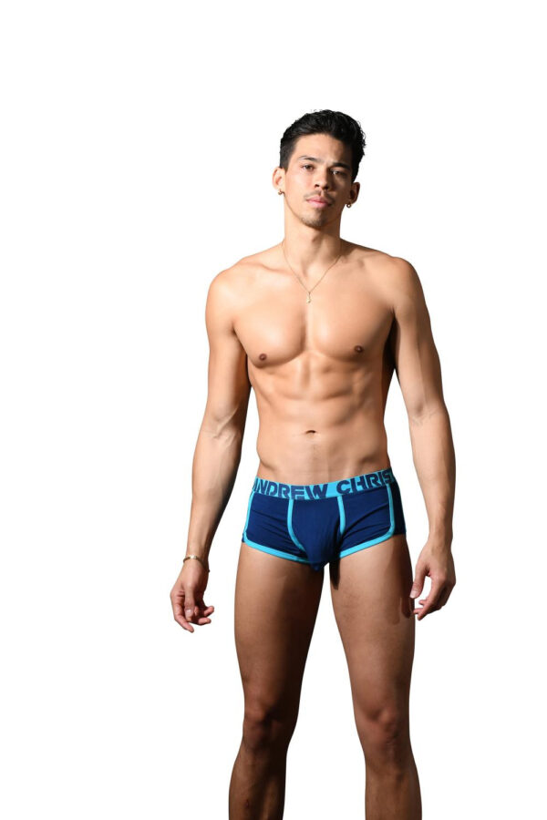 Pánské boxerky Andrew Christian modré ALMOST NAKED (93525-NVY) S
