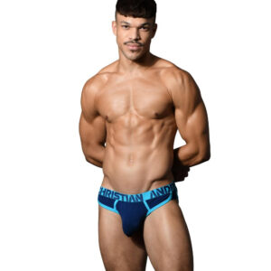 Pánské slipy Andrew Christian modré ALMOST NAKED (93524-NVY) L