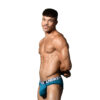 Pánské slipy Andrew Christian modré ALMOST NAKED (93527-TEAL) XL - Image 2