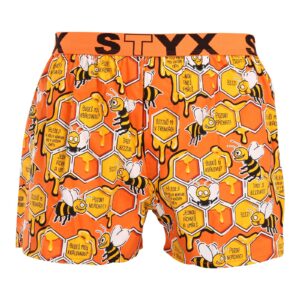 Pánské trenky Styx art sportovní guma včelky (B1654) L