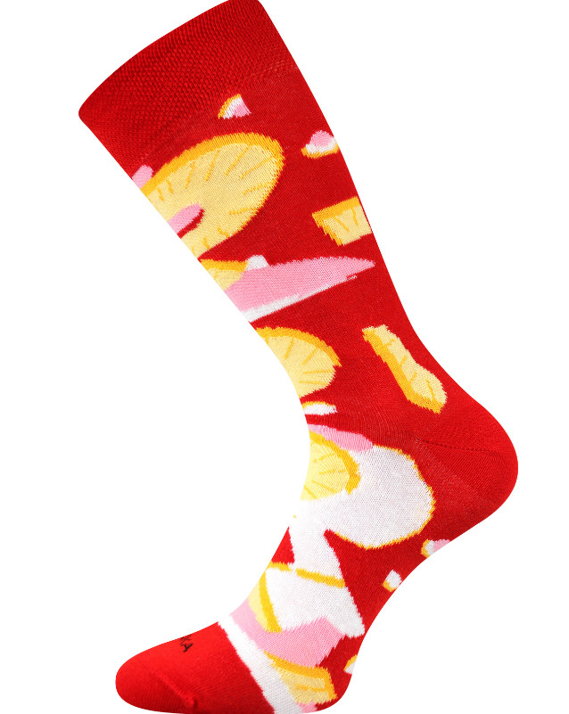 Ponožky Lonka vysoké vícebarevné (Pizza-hawaii) M - Obrázek 2