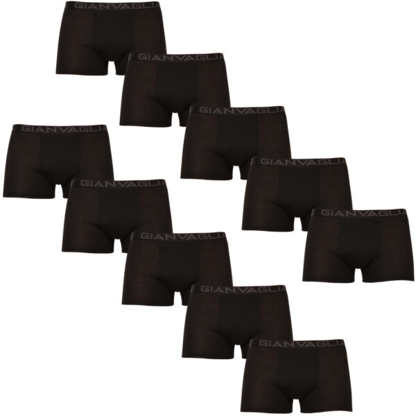 10PACK pánské boxerky Gianvaglia černé (023) M