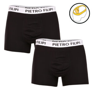 2PACK pánské boxerky Pietro Filipi balls holder černé (2BCL003) L