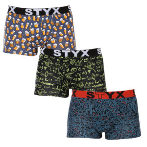 3PACK Pánské boxerky Styx art sportovní guma nadrozměr (3R12672) 4XL