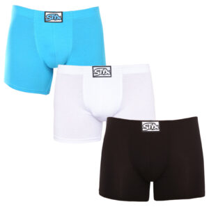 3PACK pánské boxerky Styx long klasická guma vícebarevné (3F96019) XXL