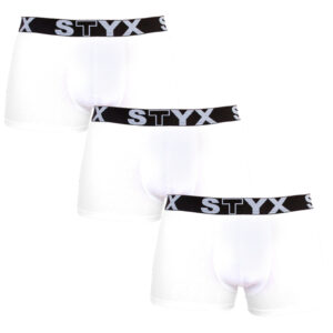 3PACK pánské boxerky Styx sportovní guma nadrozměr bílé (R10616161) 3XL