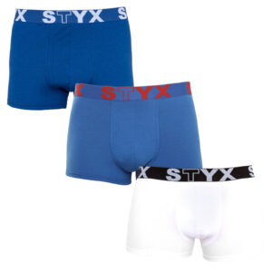 3PACK pánské boxerky Styx sportovní guma nadrozměr vícebarevné (R9676861) 4XL