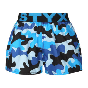 Dětské trenky Styx art sportovní guma maskáč modrý (BJ1850) 4-5 let