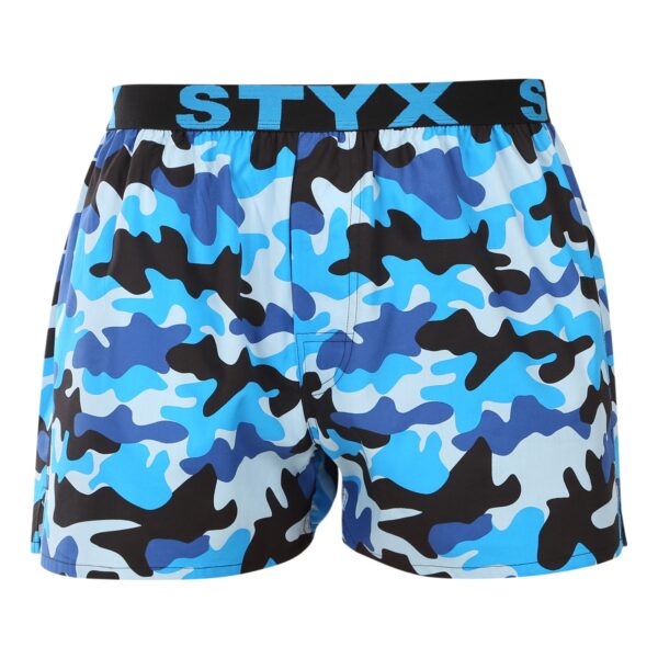 Pánské trenky Styx art sportovní guma maskáč modrý (B1850) XL