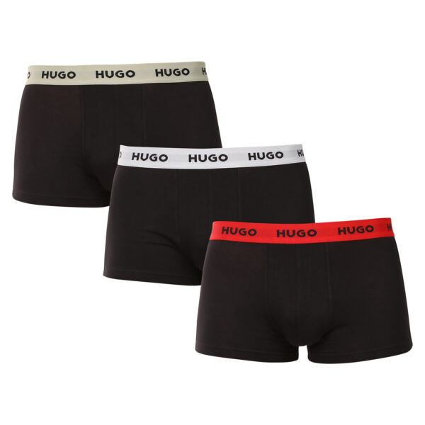3PACK pánské boxerky HUGO černé (50532611 977) S