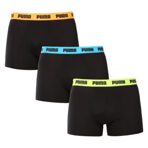 3PACK pánské boxerky Puma černé (701226820 006) XL