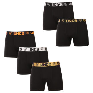 5PACK pánské boxerky UNCS nadrozměr černé (24Z167PSPP) 4XL