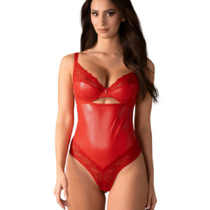 Dámské Body Obsessive červené (Aliosa teddy) L/XL