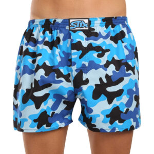 Pánské trenky Styx art klasická guma nadrozměr maskáč modrý (E1850) 4XL
