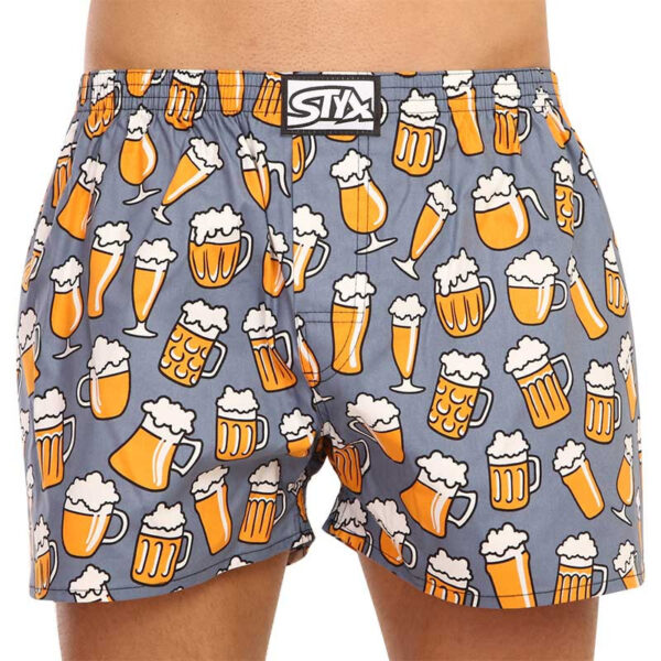 Pánské trenky Styx art klasická guma nadrozměr pivo (E1357) 3XL