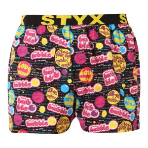 Pánské trenky Styx art sportovní guma Pink Bubble (B1857)  L