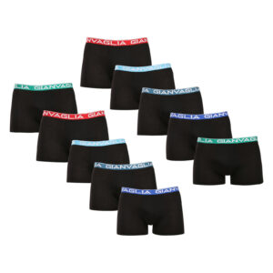10PACK pánské boxerky Gianvaglia černé (026) M