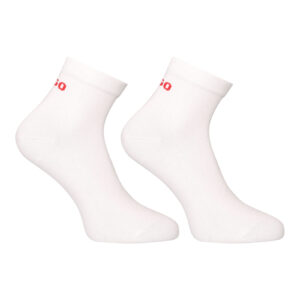 2PACK ponožky HUGO kotníkové bílé (50516396 100) L