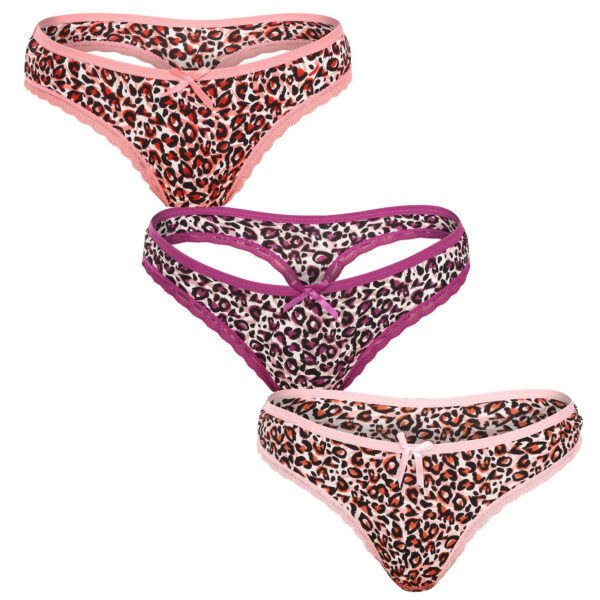 3PACK dámská tanga Fine woman vícebarevná (808-B) M