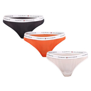 3PACK dámská tanga Tommy Hilfiger vícebarevná (UW0UW05532 0VE) M
