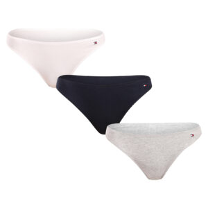 3PACK dámská tanga Tommy Hilfiger vícebarevná (UW0UW05752 0V7) M