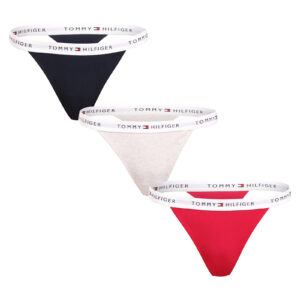 3PACK dámská tanga Tommy Hilfiger vícebarevná (UW0UW05757 0VZ) XL