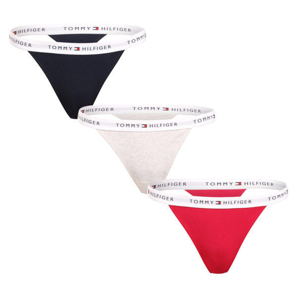 3PACK dámská tanga Tommy Hilfiger vícebarevná (UW0UW05757 0VZ) M
