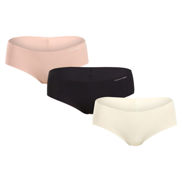 3PACK dámské kalhotky Calvin Klein bezešvé vícebarevné (QD3559E-WAO) M