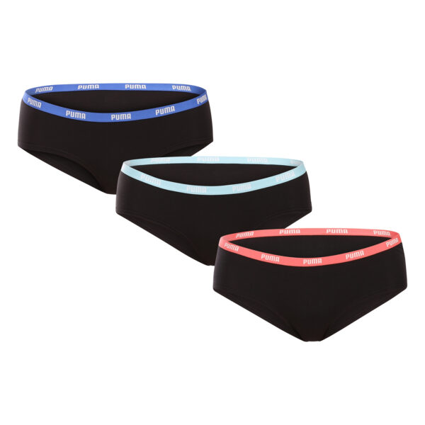 3PACK dámské kalhotky Puma černé (503007001 009) S