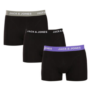 3PACK pánské boxerky Jack and Jones černé (12268482) M
