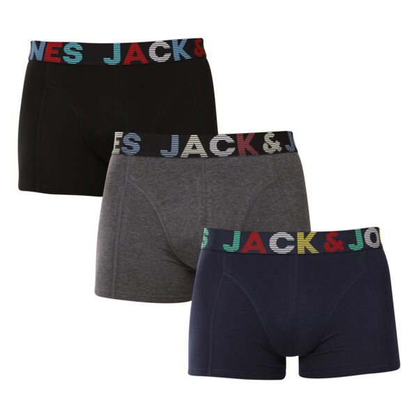 3PACK pánské boxerky Jack and Jones vícebarevné (12243393) L