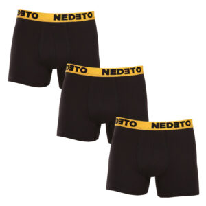 3PACK pánské boxerky Nedeto černé (3NBC2) M