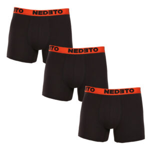 3PACK pánské boxerky Nedeto černé (3NBC3) XXL