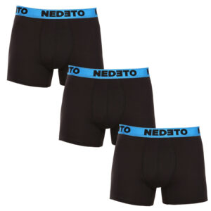 3PACK pánské boxerky Nedeto černé (3NBC5) 3XL