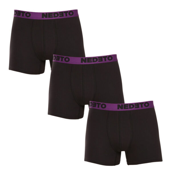 3PACK pánské boxerky Nedeto černé (3NBC7) XL