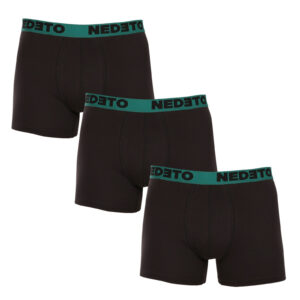 3PACK pánské boxerky Nedeto černé (3NBC8) L