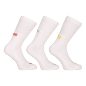 3PACK ponožky Puma vysoké bílé (701222067 014) M