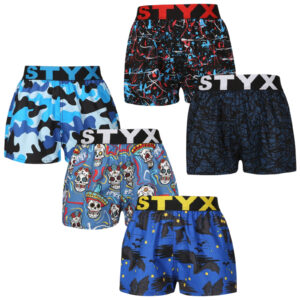 5PACK Dětské trenky Styx art sportovní guma vícebarevné (5BJ1790146) 4-5 let