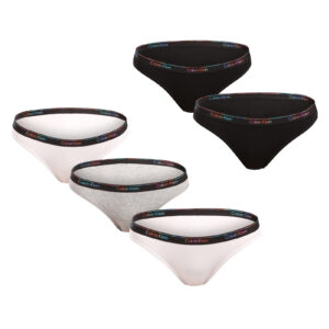 5PACK dámské kalhotky Calvin Klein vícebarevné (QD5323-WBT) 3XL