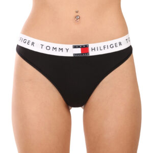 Dámská tanga Tommy Hilfiger nadrozměr černá (UW0UW06039 BDS) 3XL