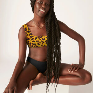 Menstruační plavky Modibodi Bikini Brief Black Animal komplet  (MODI4310KBA) XL