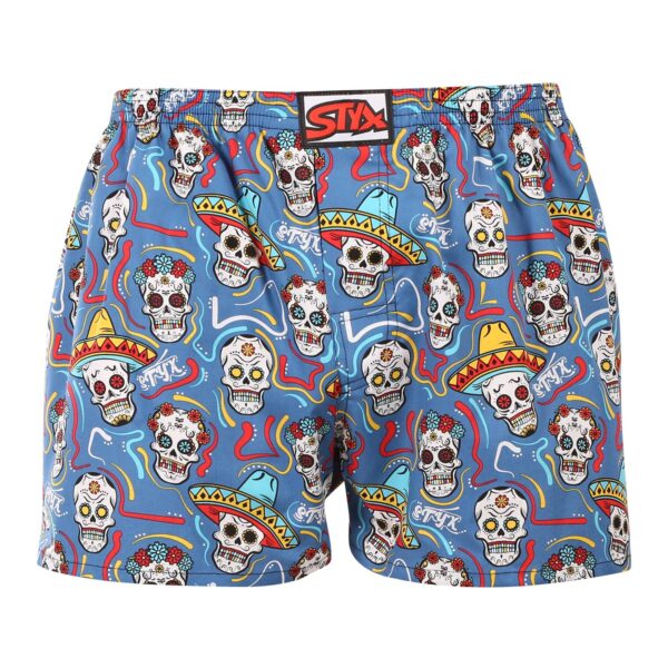 Pánské trenky Styx art klasická guma lebky (A1856) XL