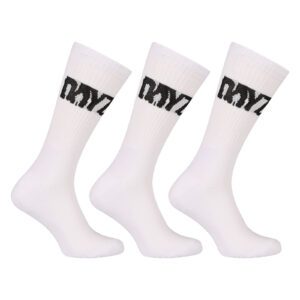 3PACK ponožky DAYZ vysoké bílé SURVIVOR (BI247) M