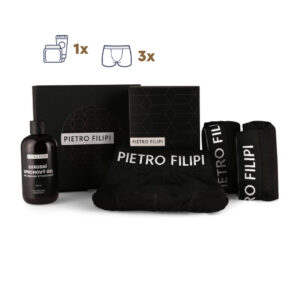 Pánská dárková sada 3PACK boxerky a sprchový gel Pietro Filipi (4PAP1)  L