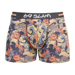 Pánské boxerky 69SLAM fit bamboo ANCIENT WAVES GILBERT (MPBANW-BB) M