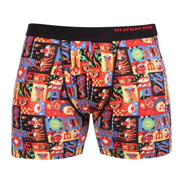 Pánské boxerky 69SLAM fit bamboo WEIRD BLOCK GILBERT (MPBWBK-BB) XL